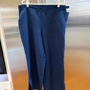 JJILL NAVY LINEN PANTS. POCKETS SIZE L TALL. LIKE NEW